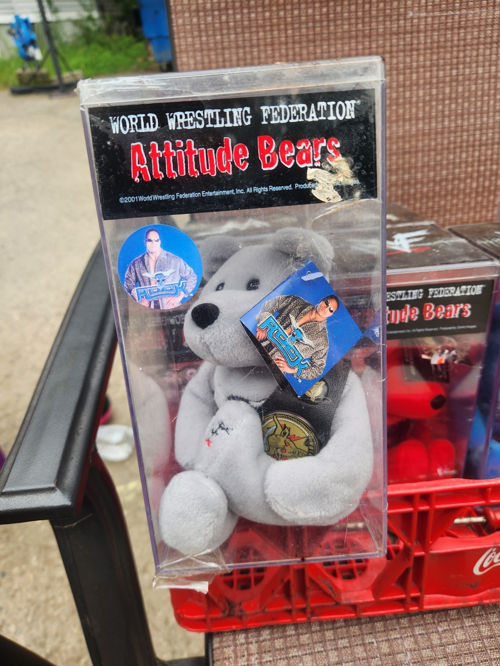 Brahma Gray Attitude Bears WWF Plush Collectible The Rock